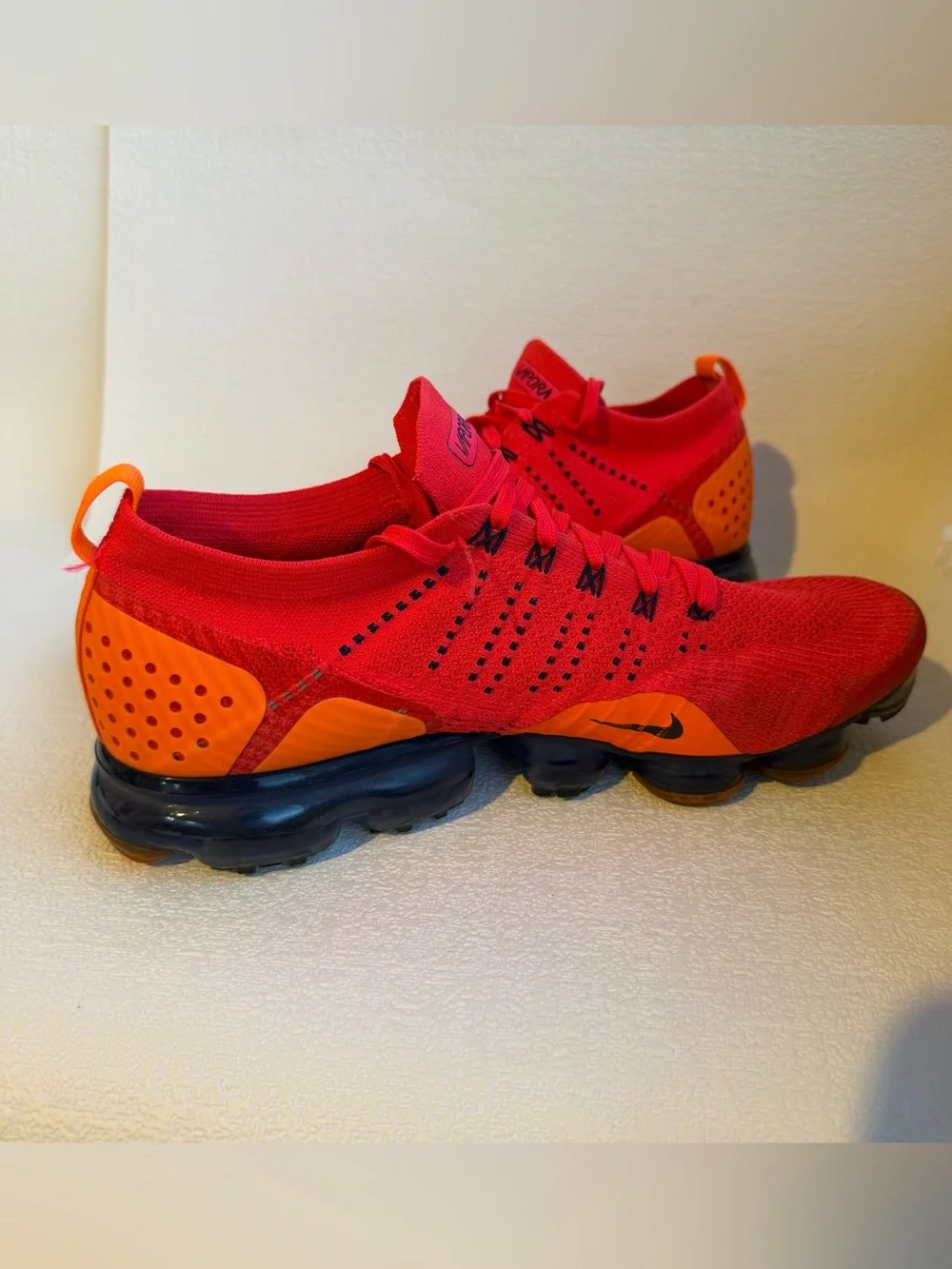 Nike Air VaporMax Flyknit 2 Spider-Man Red Orange Men’s Size 12 AR5406-600